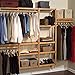 John Louis Home JLH-522 Standard 12-Inch Depth Closet Shelving System, Honey Maple