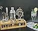 Highball & Chaser Premium Cocktail Shaker Bartender Kit with Natural Bamboo Stand. Beautiful Cobbler Cocktail Shaker Set with Bar Tools. Stainless Steel Bar Set with Stand