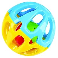KidSource Shake and Roll Ball - Baby Toy for Sensory Play - Promotes Fine Motor Skills for Infants Ages 6 Months and Up