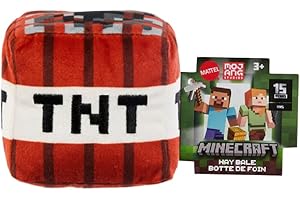 Minecraft Basic Blocks Plush Minecraft TNT 3 Inch Cube