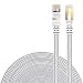 Cat 7 Ethernet Cable, Danyee Nylon Braided 26ft CAT7 High Speed Professional Gold Plated Plug STP Wires CAT 7 RJ45 Ethernet Cable (White 26ft) primary