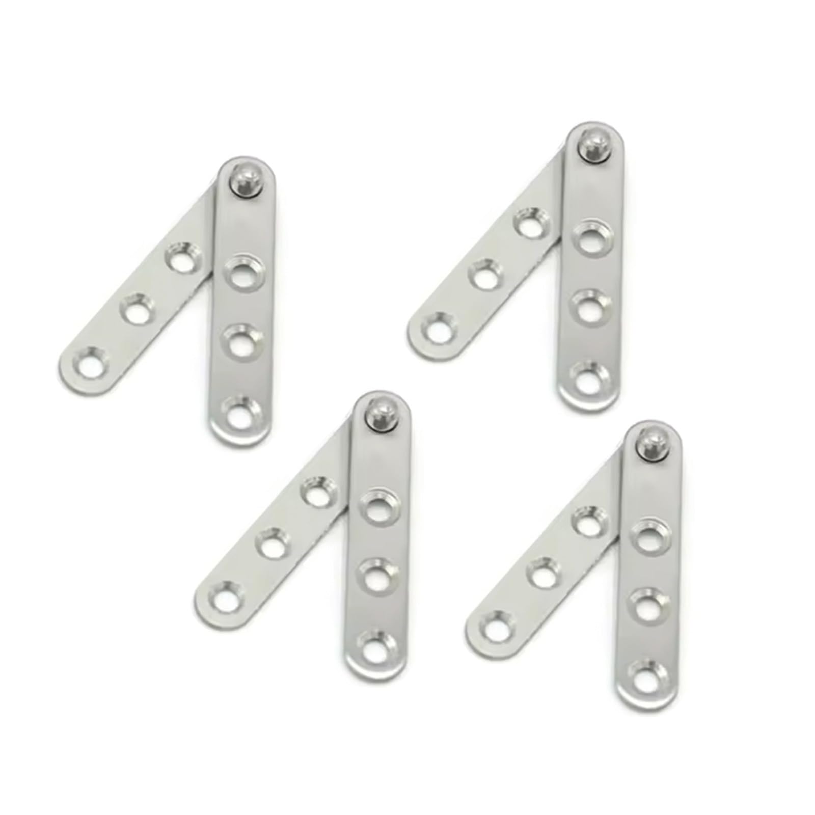 4 Pcs Eccentric 360 Degree Pivot Door Hinge - Stainless Steel Hidden Concealed Rotating for Window Cabinet (59mmx11mm)