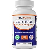 Vitamatic Cortisol Health Support - 90 Veggie Capsules - Made with Adaptogenic Blend with Ashwagandha, Rhodiola, Magnolia, L-Theanine, Phosphatidylserine