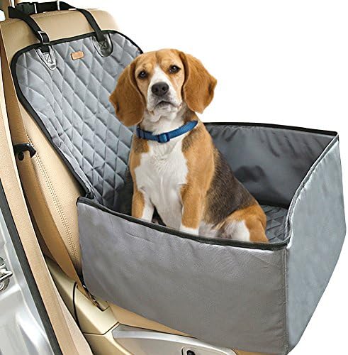 PawSeat Car Mat | Prime Grade Waterproof Nylon Tarps Fabric Dog Car Mat Hammock to Protect Car Seat from Pet Hair or Mud | Effortless Installation | Grey | 163.4