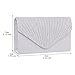 Jubileens St Ladies Large Evening Satin Bridal Diamante Ladies Clutch Bag Party Prom Envelope