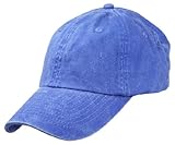 Mens Pigment Dyed Washed Cotton Cap - Adjustable Hat (47 Styles/Colors)