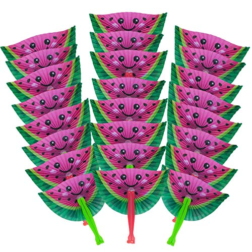 M & M Products Online 24-Pack Watermelon Paper Fans