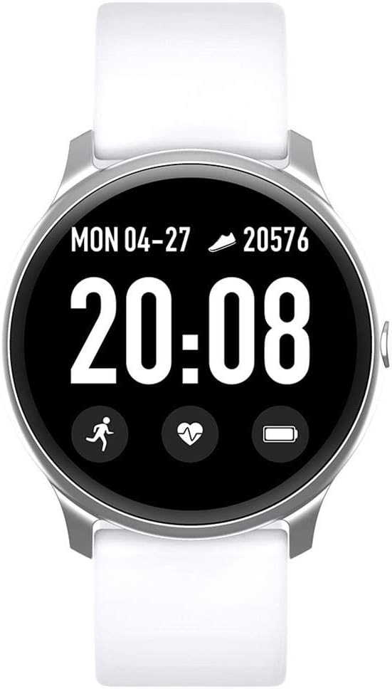 Desirabely | KW19 Smart Watch Women Men Sports Smart Bracelet Blood Pressure Blood Oxygen Heart Rate Sleep Monitor Message Reminder for Android IOS, Smartwatches Fitness Tracker