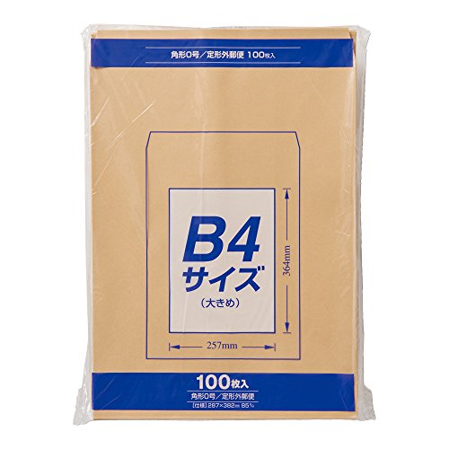 マルアイ 封筒 B4 角形0号 角0 茶封筒 クラフト封筒 100枚 PK-Z108商品画像