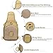 HUKOER Sling Shoulder Bag Oxford Fabric Crossbody Bag Shoulder Backpack Men's Multipurpose Daypack for Camping, Hiking,Trekking, Rover,Cycling, Hiking,Travel (Khaki)