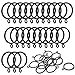 ANJUU 24 Pack 38mm Inner Diameter Metal Curtain Drape Sliding Eyelet Rings Cocoa Tone