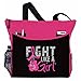 Fight Like a Girl Knockout Dakota Tote Bag Breast Cancer Awareness Gift for Survivors Women Chemo - Pink