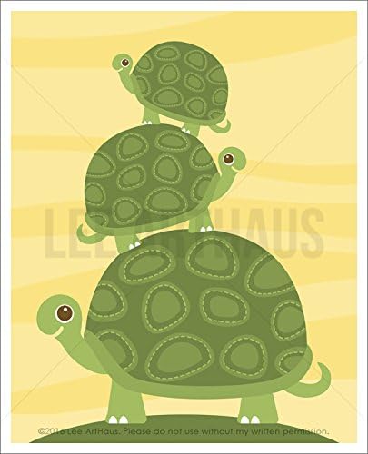 108A - Green Turtle Tower UNFRAMED Wall Art Print by Lee ArtHaus