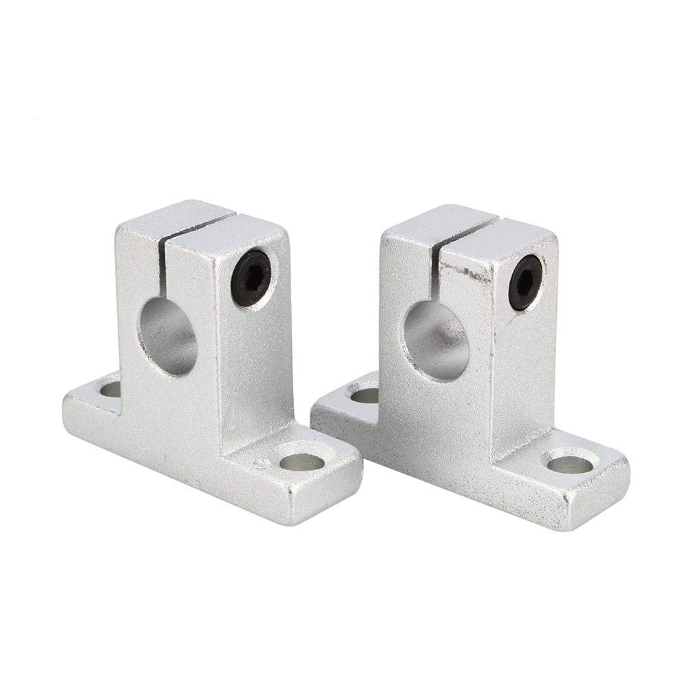 SK10 Linear Rail Shaft Support Bracket, 2 Pcs 10mm Linear Rail Shaft Guide Bracket Vertical Optical Axis Holder for XYZ Table CNC XY axis rotary positioning table sk10