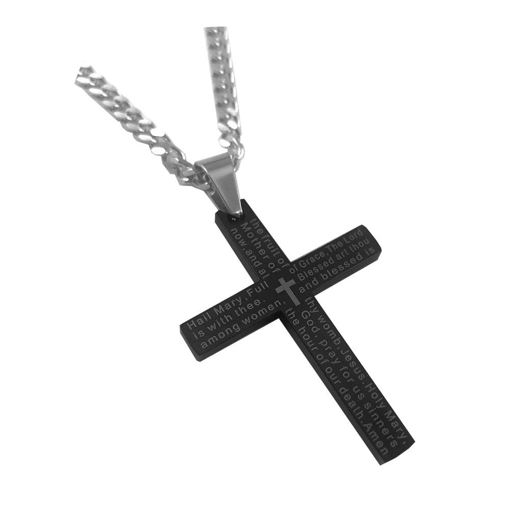 Rapid Spirit Black Hail Mary English Prayer Cross