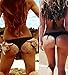 2017 NEW Womens Swimwear Sexy Sweet Heart Brazilian Bikini Bottom Hipster Swimsuit Beachwear Swimwear, Black, Medium