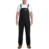 HISEA Overalls for Men Duck Canvas Bib Utility Workwear Relaxed Fit | 13.5 oz 100% cotton canvas, 6 pockets, triple-stitched seams, for farming/ranching/carpentry/construction