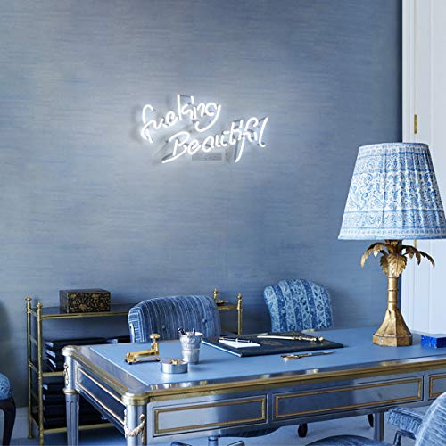 Beer Neon Wall Signs Room Decor Fucking Beautiful for Home Bedroom Girls Pub Hotel Beach Cocktail Recreational Game Room 14" x 9" - Thumbnail 3