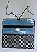 Wander Agio Womens Travel Jewelry Bag Toiletries Organizer Hanging Black Wave Point
