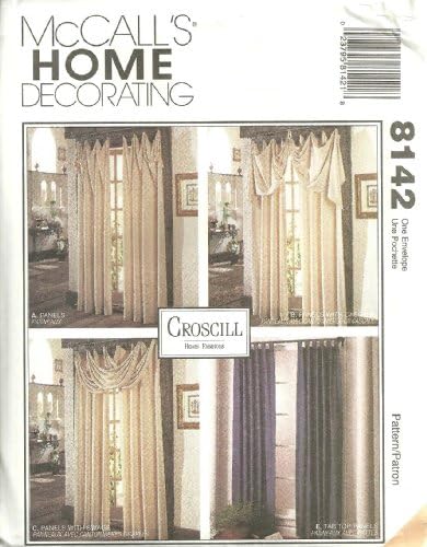 Mccall's Home Decorating 8142 Pattern for Custom Designed Panels/Swags/Cascades/Tab Top