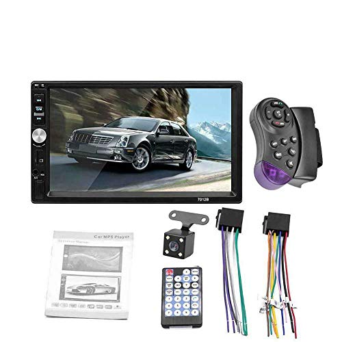 Redgiants Double DIN 7in Touch Screen Support Backup Rear View Camera Car Stereo Radio MP5 FM Bluetooth Player AUX Android/iOS Mirror Link Touchscreen