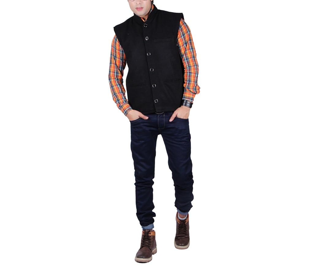vivid bharti men's woolen nehru jacket