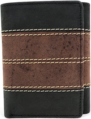 Mens/Gents Genuine Soft Leather Tri-Fold Wallet/Credit Card Holder