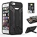 iPhone 6S Card Case, iPhone 6 Case - SOWOKO iPhone 6S Shockproof Case [Kickstand Series] Slim Rugged Dual Layer Armor Heavy Duty Protection Cover for Apple iPhone 6S/6 (Black)
