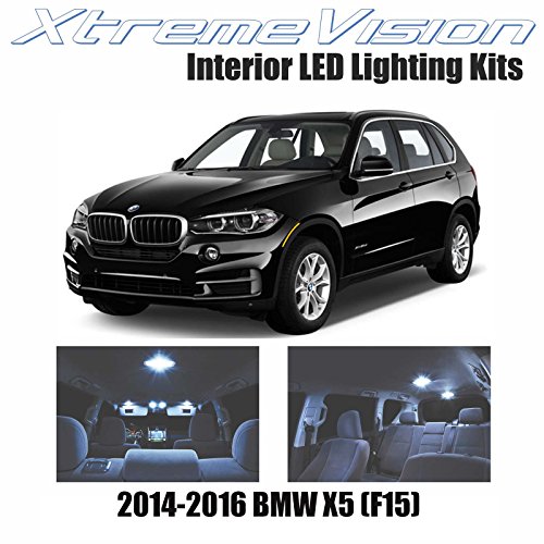 XtremeVision BMW X5 (F15) 2014-2016 (17 Pieces) Cool White Premium Interior LED Kit Package + Installation Tool
