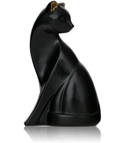 Amazon.com: Wowser Black Cat Sitting on a Skull Figurine