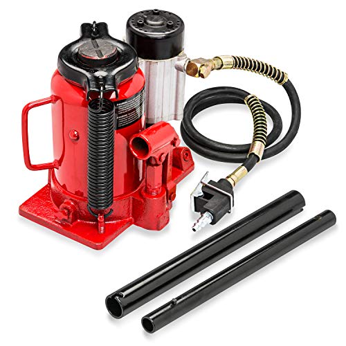 Tooluxe 31010L Low Profile Air Hydraulic Bottle Jack 20Ton Capacity