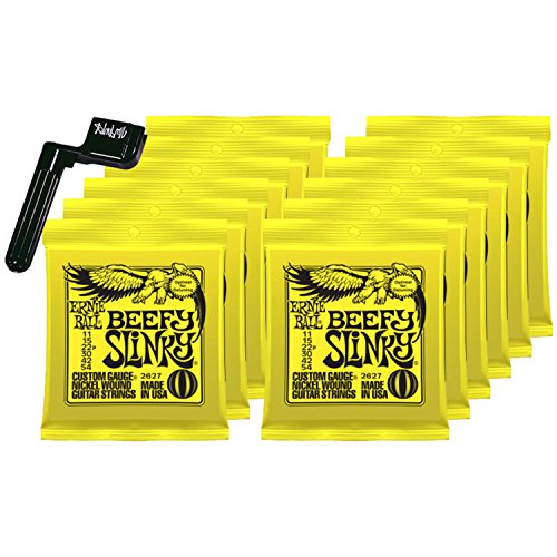 12 SETS Ernie Ball 2627 Nickel Beefy Slinky Drop Tuning Electric Guitar Strings