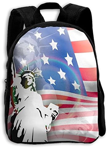 Kids Shoulder Backpack America Adjustable Printed Boys Girls School Bag