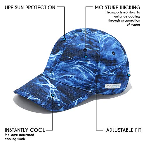 BUILTCOOL Mesh Cooling Baseball Hat Moisture Wicking Ball Cap for Hot