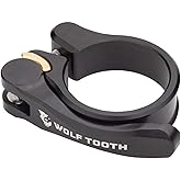 Wolf Tooth QR Quick Release Seatpost Clamp - 29.8mm, Black | Wolf Tooth 29.8mm Aluminum Quick Release Seatpost Clamp | CNC Machined, Lightweight, Smooth Lever