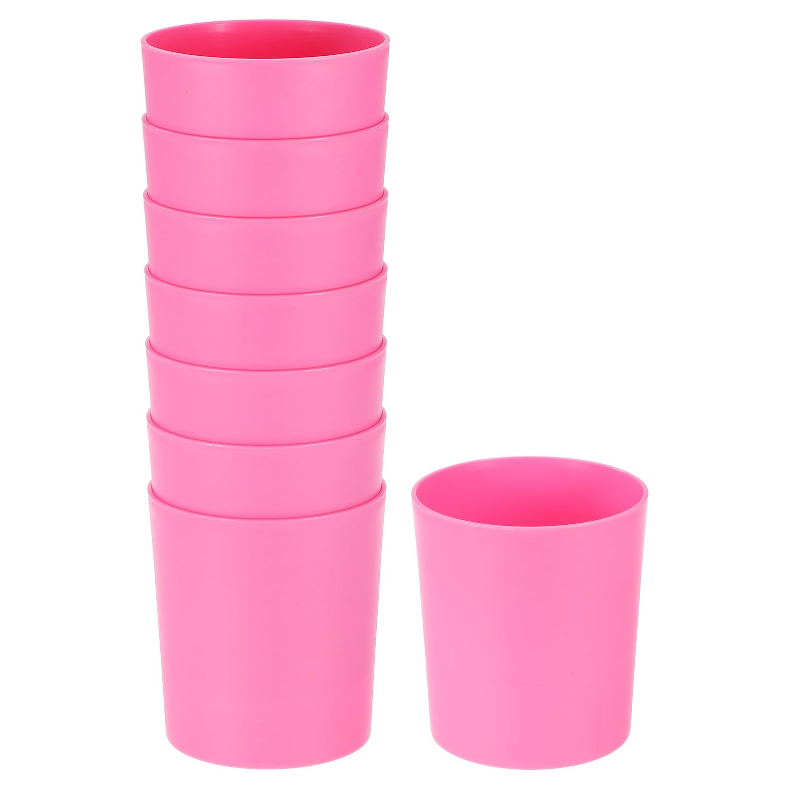 M METERXITY 8-Pack Plastic Plant Pots, 4 Inch Plastic Planters Round Flower Planter Containers Flower Pots for Indoor/Outdoor/Garden, Plant Holder [Pink]