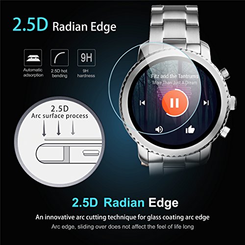 Diruite 4Pack for Fossil Q Explorist Gen 3 Smart Watch Tempered Glass