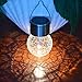 Sogrand Hanging Solar Lights Outdoor Decorations Home Decor Globe Light Ornaments Deal of The Day Prime Today Decorative Garden Lamp Pure White LED Crackle Glass Globes for Yard Patio Tree Party