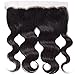 UNice Free Part Lace Frontal Closure 13x4 Body Wave Unprocessed Virgin Brazilian Human Hair Ear to Ear Frontals Natural Color No Bleached Knots (12inch)