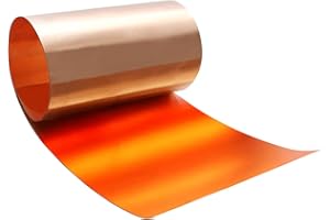 Uxney Copper Sheet Roll,Copper Flashing Roll 1000x200x0.1mm(LxWxT) Applicable to Various House Repair and DIY Projects