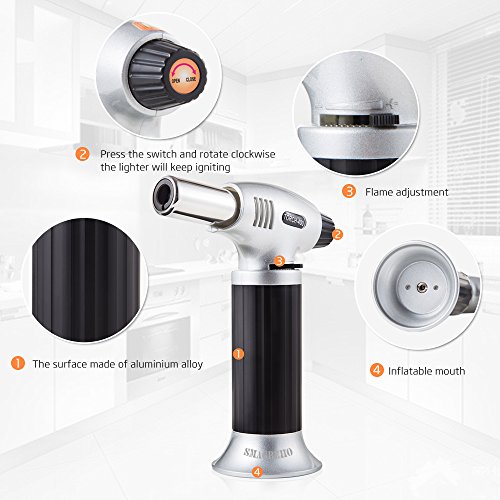 Culinary Torch Professional Kitchen Cooking Torch for Creme Brulee Butane Blow Torch for Home