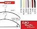 MAWA Style 40/PT by Reston Lloyd Euro Ultra Thin Non-Slip Space-Saving Clothing Hangers for Shirts & Dresses, Pack of 20, Silver, 20 Pack