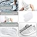 Reusable Silicone Boot and Shoe Covers, Waterproof Rain Socks, Silicone Rubber Shoe Protectors for Outdoor Protection - 1 Pair(2 PCS) (Large, Clear White)