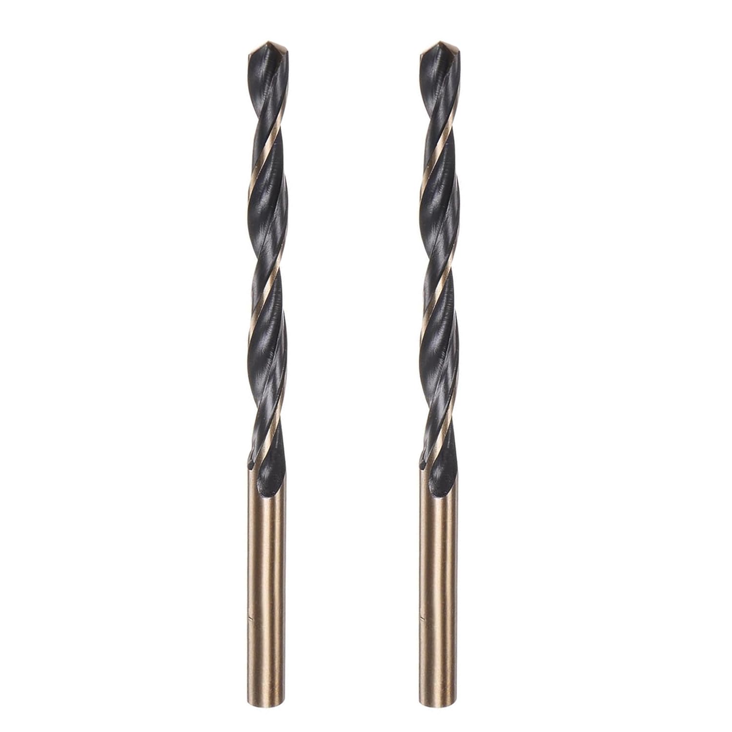 Misuyue 2pcs 9mm/0.354" HSS Carbide Jobber Drill Bit Set, Twist Drill Bit for Metal, Stainless Steel, Aluminum Alloy, Wood