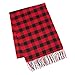 David & Young Softer Than Cashmere Buffalo Plaid Winter Scarf, Red