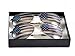 Goson American Flag Mirror Aviator Novelty Decorative Sunglasses (2 Silver Combo in Black Gift Box)