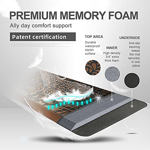 Butterfly Kitchen Mat Anti Fatigue Comfort Floor Mats Perfect for Kitchen and Standing Desks