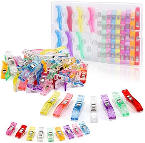 61PCS Sewing Clips and Quilting Clips Multipurpose Quilt Clips Craft Clips Sewing Accessories Quilting Supplies Crafting DIY Supplies Assorted Colors & Size with Plastic Box 61PCS Sewing Clips and Quilting Clips Multipurpose Quilt Clips Craft Clips Sewing Accessories Quilting Supplies Crafting DIY Supplies Assorted Colors & Size with Plastic Box