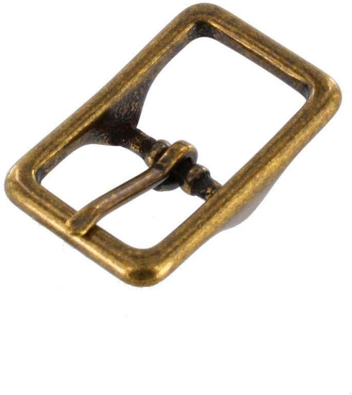 121 5/8" Antique Brass, Center Bar Buckle, Solid Brass-LL