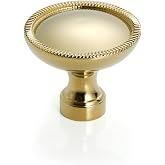 Eldurwork 10 Pack Solid Brass Cabinet Knobs Drawer Knobs Gold Cabinet Handles for Cupboard Dresser Wardrobe Furniture Kitchen &amp; Bathroom (Gold)
